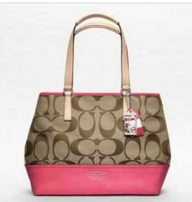 discount coach bags - 19354 rose pink/coffee